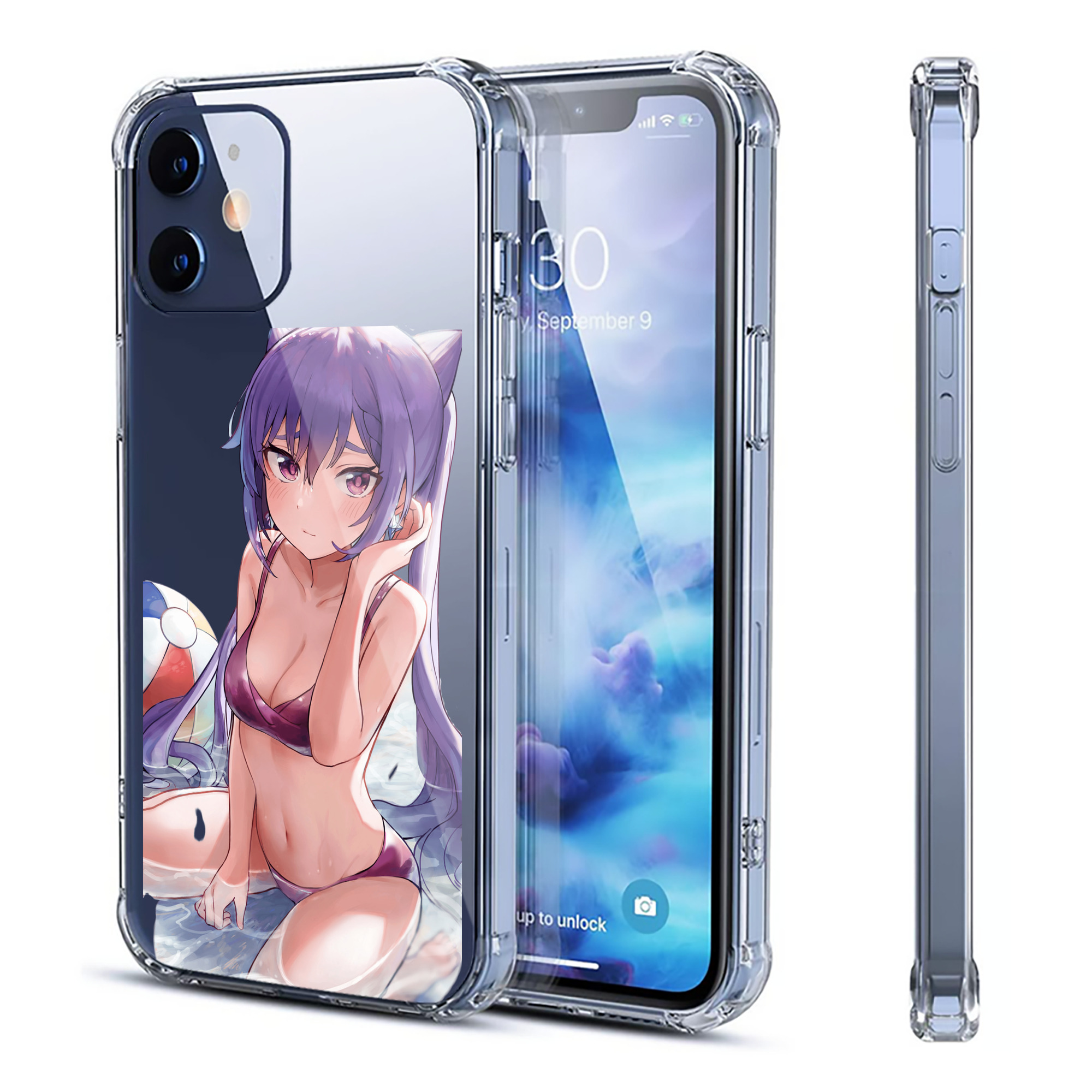 げんし神 刻晴 こくせい genshin Kokusei 【iPhone 12シリーズ対応】透明スマホケース（クリアソフトケース）